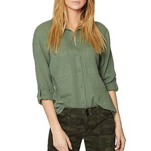NWT $79 Sanctuary Boyfriend Relaxed and Oversized Blouse in Cadet - size XSP!